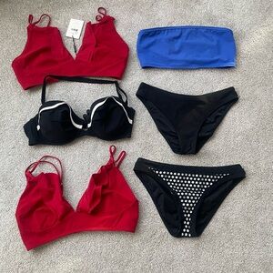 Stylish Women's Swimwear - Red, Blue, Black